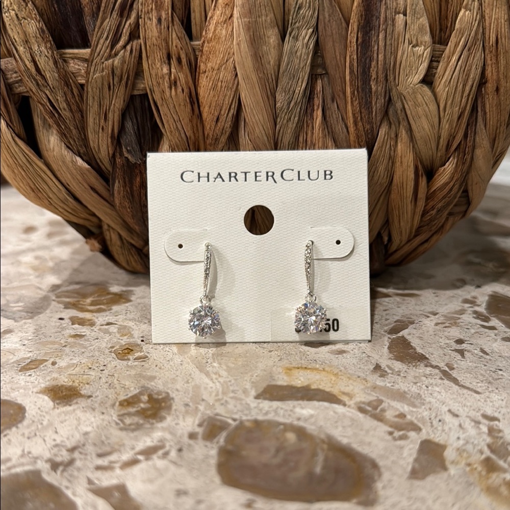Charter Club Silver Sparkle Earrings